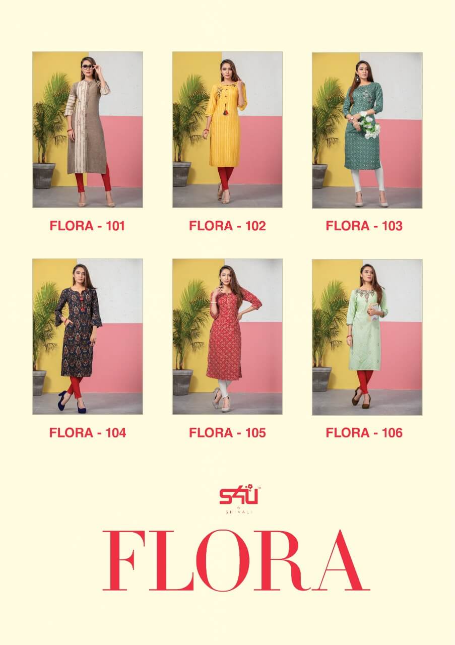 S4u Flora Fancy latest Designer Regular Ethnic Wear Printed Kurtis Collection
